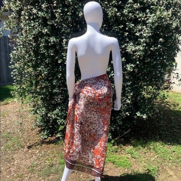 💋NWT “ON the island” Italian Designer Made Unique Side Tie Sarong Cover-Up - Picture 5 of 15